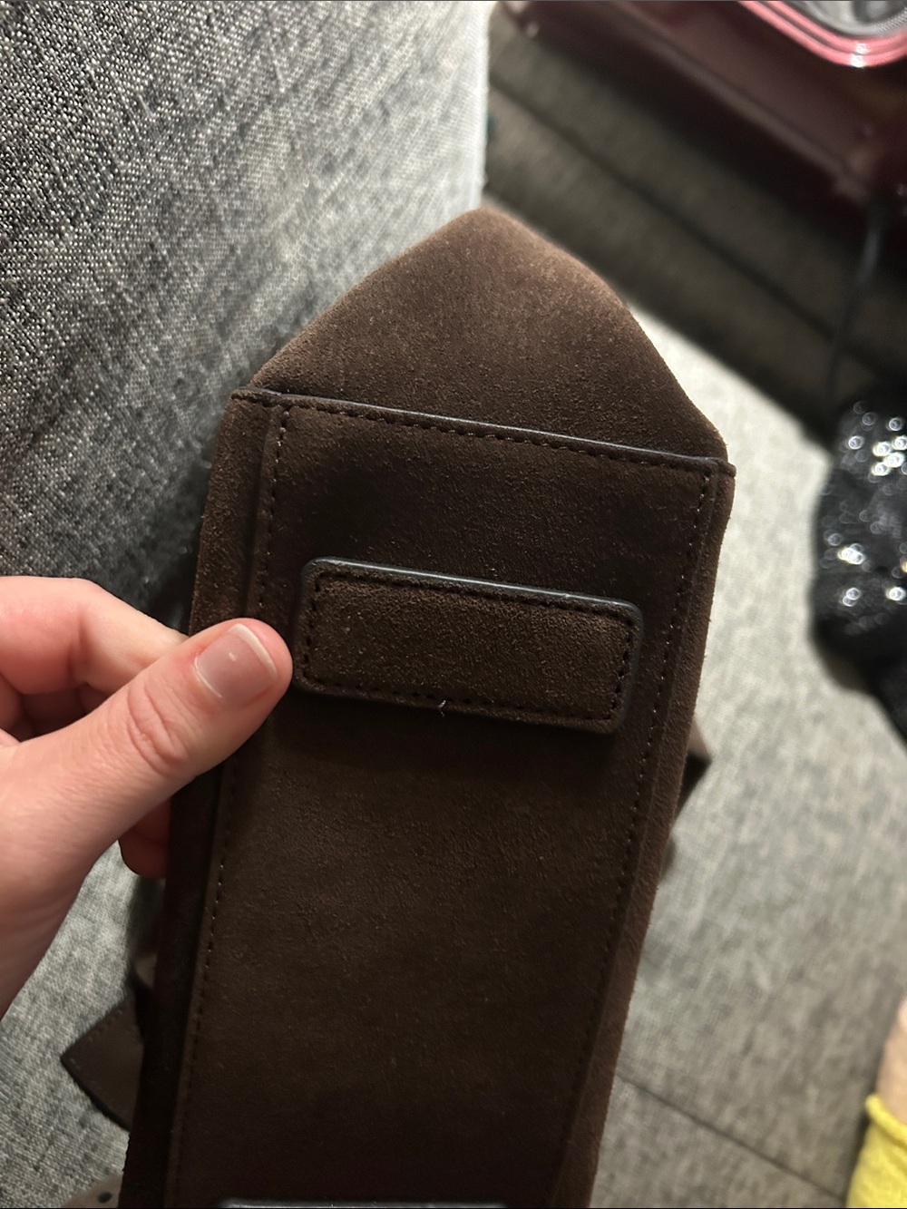 AllSAINTS Mini Perez Suede Top Handle Bag - Picture 14 of 14